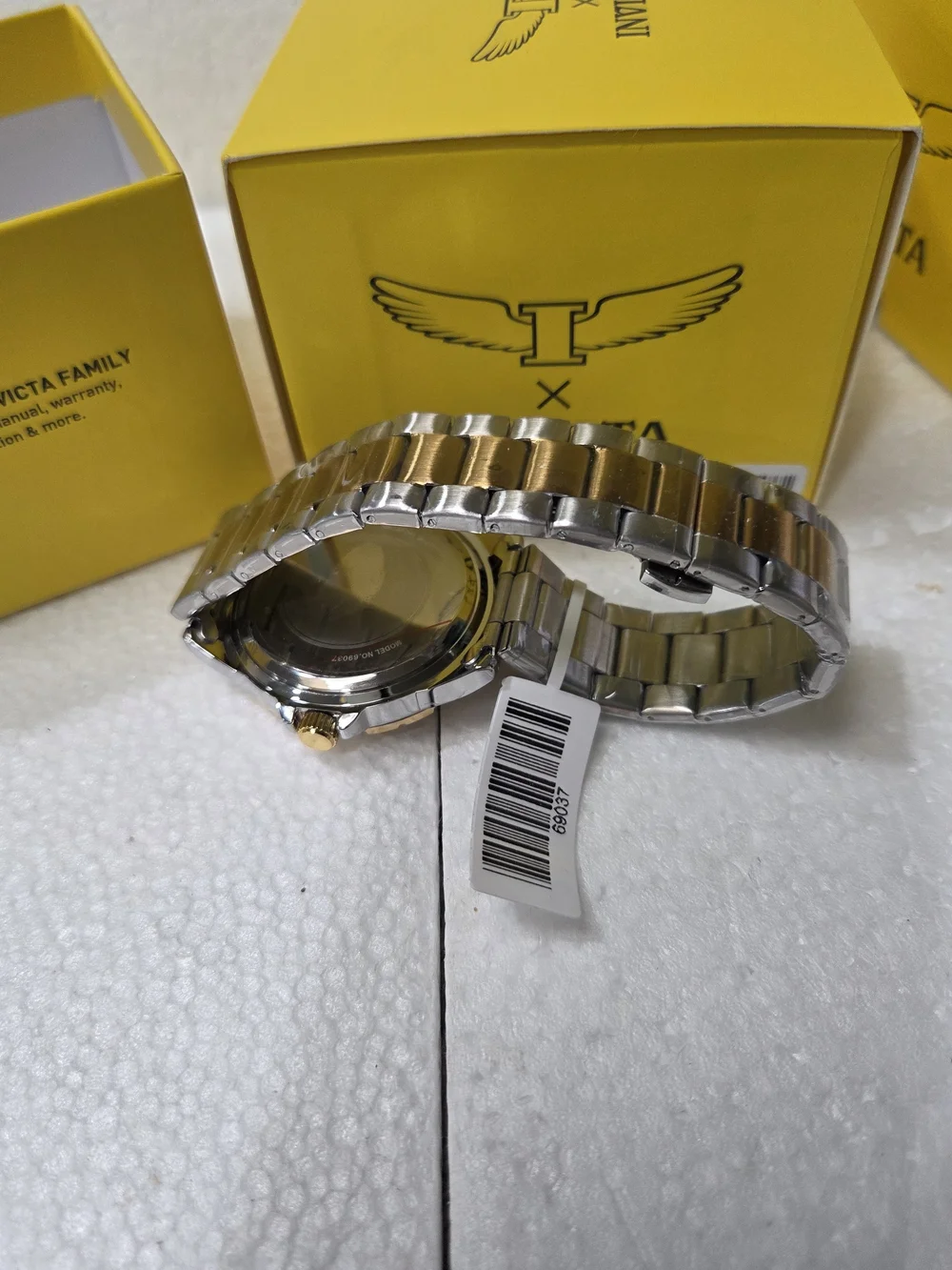 Invicta Two-Tone Men's Dive Watch - Black & Gold Dial 69037